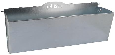 bellissa Origami Blumenkasten 92730 – Pflanzkübel Metall - Einsatz Pflanzenschalen Pflanzkasten mit Halterung für Zaun & Gabionen LxBxH 54x17,5x22,8cm