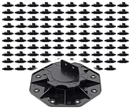 XPOtool Set 100x Stelzlager für Terrassen, 2700kg, 18-28mm, höhenverstellbare Stellfüße für Terrassendielen, Platten und Planken
