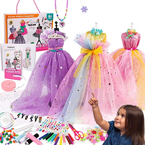 639 Stücke Modedesign Mädchen Bastelset Kinder, Fashion Design Basteln Nähset Set, Geburtstag Geschenke Kunsthandwerk Für Mädchen 8 9 10 11 12 Jahre.