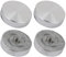 QUARKZMAN 30mm Aluminium Scheibe x 4Stk Kreisrunde Scheiben Hardware für Halterung Glastisch oder Stuhl [Silberton M8 Gewinde]