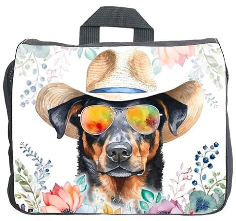 Cadouri Hundezubehörtasche mit Beauceron - Aufbewahrungstasche mit Hunderasse für Hundebesitzer - originelles Geschenk - handgefertigt