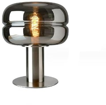 SXYSXYSXY Nordische Glas Tischleuchte Minimalismus Nachttischlampe Kreatives Design Dekorative Tischlampe Schlafzimmer Wohnzimmer Mit Glasschirm Arbeitszimmer E27*1 für Hotel,B
