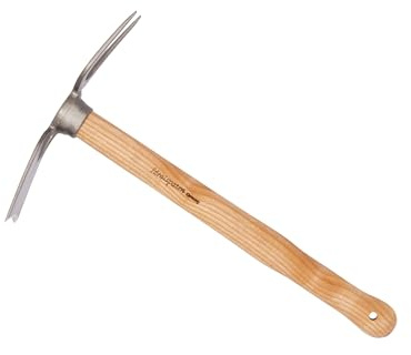 IDEALSPATEN - Made in Germany Since 1899 Heidelberg Hand Mattock - Professional Compact Small Cultivator Garden Tool 3lb - 15.5in (Heidelberg)#IS330