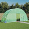 INLIFE Gewächshaus mit Stahlrahmen Grün 12 m² 6x2x2,85 m,28,55 KG,364089