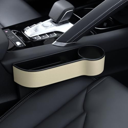 Boîte de Rangement multifonctionnelle pour Porte-gobelet de Voiture pour BMW 1 Series 4door E87 2004-2007,Beige B