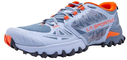 La Sportiva Bushido III GTX Damen Trailrunning-Schuh, wasserdicht, Steinblau/Moonlight, 7.5-8 Wide