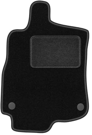 Velours-Fahrermatte passend für Renault Megane III 2008-2015, Schwarz, LUX | passend für Cabrio; Velours-Teppich (Polypropylen), ca. 6,5 mm; rutschfest, runde Befestigungen (Typ RN)