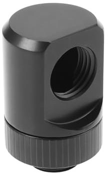 eMagTech 1PC Raccordo di Raffreddamento Ad Acqua 90 Gradi PC Connettore A Gomito di Raffreddamento Ad Acqua G1/4 Filettatura in Ottone Coppia di Chiavi Dinamometriche Rotanti Raccordo Nero