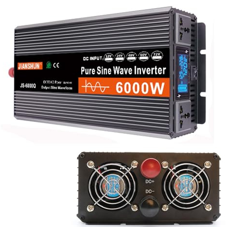 inversor 12V 24V 48V 60V A AC 110V /220 V Onda Pura 3000W-6000W，convertidor de Corriente para Coche Placa Solar de Aislamiento galvanico,3000W-12VTO220V