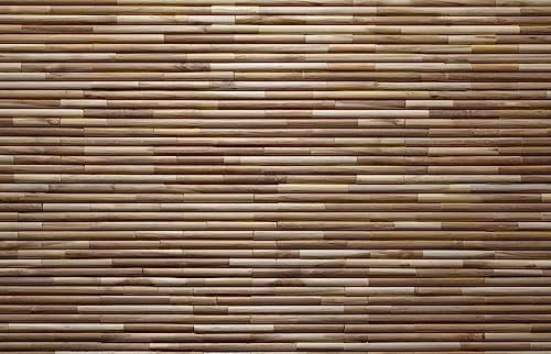 Rebel of Styles - UltraWood Teak Round - 0,1m² / 1 Stück - 3D Wandpaneele/Verblender/Platten aus Teakholz - Deko Verkleidung. Stilvolle Holzvertäfelung für Innenwände