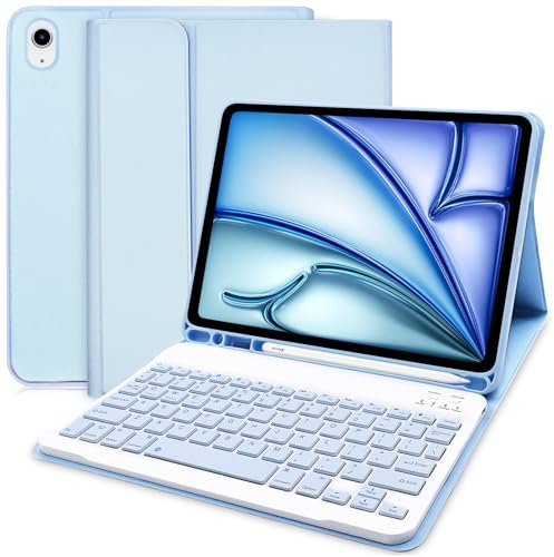 Yeegnar Keyboard Case for iPad Air 11 (M2) 2024 (Model: A2902/ A2903), Compatible with Air 11 (M3) 2025 (A3266/ A3267) & iPad Air 5th/ Air 4th (iPencil Not Included)