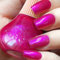 7#Magenta Pink Glitter Nail Varnish, Quick Dry & Long Lasting No Cure Nail Paint for DIY Nail Art
