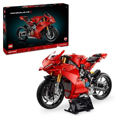 LEGO Technic Ducati Panigale V4 S Motorcycle Model - Building Sets for Adults, Men & Women Aged 18+ - Gifts for Motorbike Fans - 42202