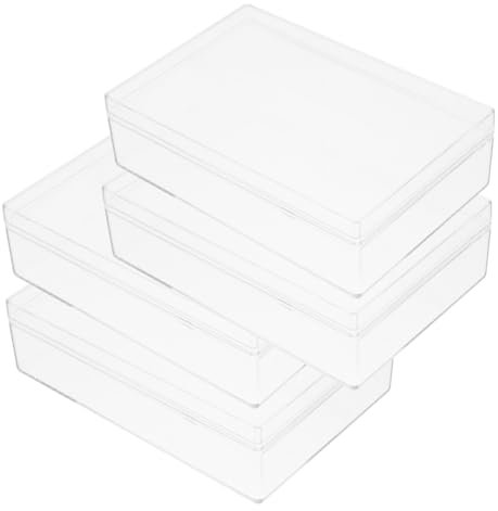 Holibanna 4pcs Beads Plastic Storage Case Plastic Jewelry Organizer Bead Case Plastic