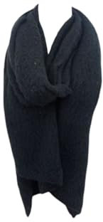 HomeRelax&Style Winter Damen Schal Trapez » Bouclé Damenschal 200x40 cm » Winterschal Trapezschal » Alpaca Touch-Feeling | weich & flauschig Farbe Schwarz