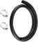 TOP-VIGOR Tubo in gomma per olio lubrificante, 16 mm x 21 mm x 1 m, tubo in gomma, tubo per acqua con 2 morsetti per irrigazione, piccole attrezzature, per esterni, giardino, colore nero