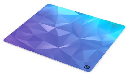 ENDORFY Crystal Blue L Gaming-Mauspad, 450 x 400 x 3 mm, Wasserabweisende Stoffoberfläche, rutschfeste Gummiunterseite, vernähte Kanten, blaues Kristallmuster