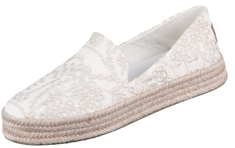Toms Carolina Espadrille für Damen, Schlupfschuhe, leger, Schwarz