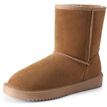 DREAM PAIRS Damen Stiefeletten Winterstiefel | wasserfest warme Schneestiefel Wärme und Komfort Boots Stiefel für Damen FuzzyClassic Stiefel