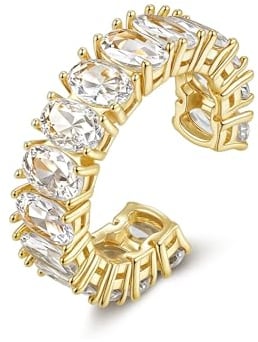 Joo&Rind Ring Gold Damen Kleeblatt Ringe Verstellbar aus Zirkonia 14K Vergoldet Wasserfest Glücksbringer Schmuck Geschenk für Frauen