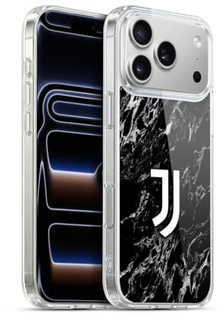 Head Case Designs Offizielle Juventus Football Club Schwarz Marmor Gelhülle [Militärischer Schutzgrad] Kompatibel Mit Apple iPhone 17 Pro Max Und Kompatibel Mit MagSafe
