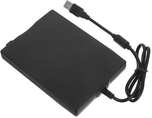 MUELODSIC Lector de Disquetes Externo USB Portátil, Adaptador | Abs Negro, Plug And Play, para Portátil y Sobremesa, Lee y Transfiere Datos desde Discos Antiguos