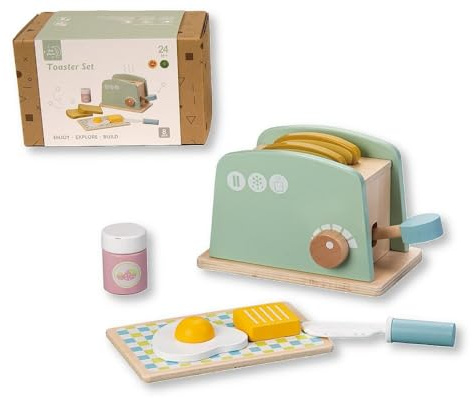 Wooden Educational Toaster Set Toy