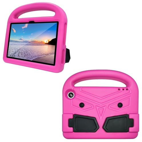 PREDCFVY Custodia for Tablet for Bambini Compatibile con la Custodia Kindle Fire 7 2022 - Protettiva Resistente e Leggera Antiurto in Eva(Rose Red)
