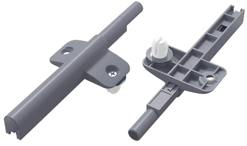 vidaXL Sanftschließer 2 Stk. Grau 125 x 47 x 15 mm PP