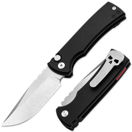 BÖKER SOLINGEN® Mini Redencion 42a - Zweihandmesser legal mit Clip - Taschenmesser 42a konform mit Button-Lock & Feder - EDC Klappmesser klein mit 6,3 cm MagnaCut Droppoint Klinge - Made in Germany