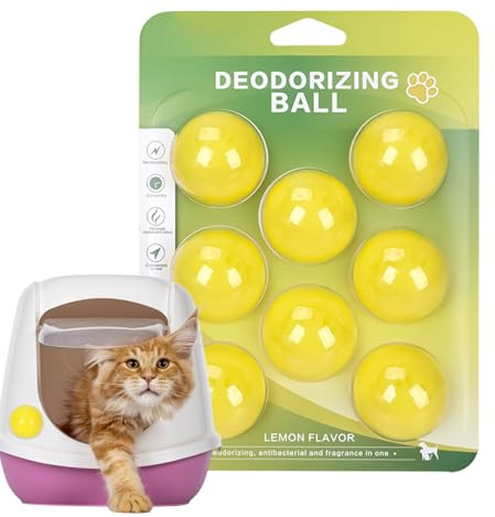 Geruchsabsorbierende Kugeln - 8er Pack -Pfirsich Duft, Selbstklebender Deodorizer 3,6x2,9cm Für Betten Käfige Katzenklo | Anhaltender Geruchsentferner Für Zuhause Wohn