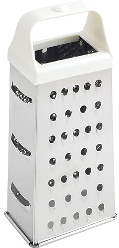 Metaltex Rallador 4 Caras INOX. pequeño, Acero Inoxidable, Plateado, 21.4 cm