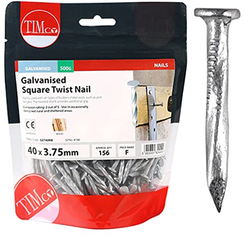 TIMCO GST40MB Galvanized Square Twist Nail 40 x 3.75-0.5kg Bag