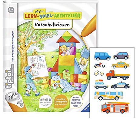tiptoi avensburger Schule Buch | Vorschulwissen - Mein Lern-Spiel-Abenteuer + Kinder-Sticker, für Kinder ab 4 Jahren
