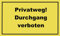 Metafranc Hinweisschild Privatweg! Durchgang verboten! - 250 x 150 mm / Beschilderung / Infoschild / Verbotsschild / Durchgangsverbot / Privatgrundstück / Grundstückskennzeichnung / 500050