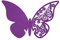 Trimming Shop 50pcs Wedding Place Cards Laser Cut Butterfly Shape Hollow Cup Wedding Name Place Cards for Birthday Engagement Reception Party Favour Wine Glass Top Decoration, Purple