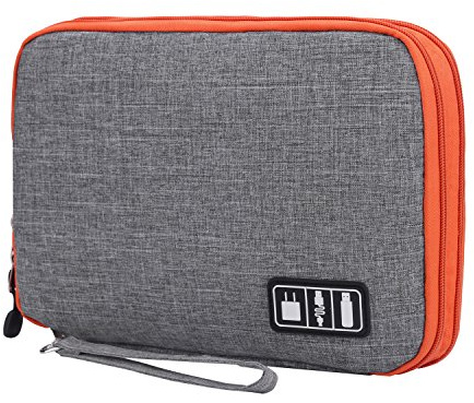 Ropch Borse organizer Cavi Viaggio, Astuccio Porta Cavi USB Universale per Accessori Elettronici, Custodia Rigida per Alimentatore, Caricabatteria e Hard Disk – Borsa da Viaggio Resistente