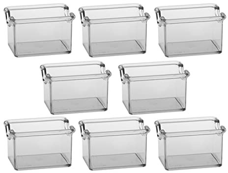Garnet 9000 Porta bustine di Zucchero da Bar per tavolino in plastica – Trasparente – Lavabile in lavastoviglie-Set da 8 pz-Made in Italy