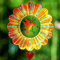 3D-Edelstahl Windspiel 30 cm - Windspiel hängend - Kinetic Windspiel - Innen-/Außendekoration - extra Metalldeko mit Laserschnitt - Kinetic Spinner - Love Bird Kolibri, Gartendeko für draußen
