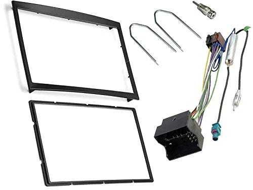 Sound-way Kit Montage Cadre de Radio Adaptateur autoradio 2 DIN Compatible avec Peugeot C2 C3 207 307 Expert Partner, Fiat Scudo, ProAce