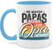 Tasse Tassen 325ml - Großvater - Die besten Papas werden zum Opa befördert Retro Grau - 325 ml - Hellblau - papa und geschenk für grossvater opas opa/kaffeetasse vatertagsgeschenk opa-tasse opa,