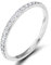 Zakk Eternity Ring 2mm Damen Ewigkeitsringe Titan Verlobungsringe Eheringe Trauringe Memoirering mit Zirkonia Silber Gold Rosegold (silber, 67 (21.3)