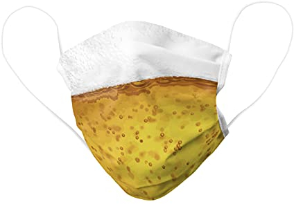 Vispronet® bunte Gesichtsmaske ✓ versch. Ausführungen ✓ Mehrweg ✓ aus Deutschland ✓ Baumwolle (Bier)