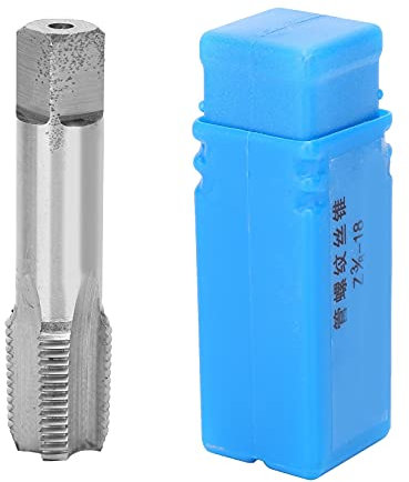 Taraud à Filetage Métrique 3/8pouces, Taraud 3/8, Tige 1cm/0.4'', Taraud à 18 dents en Acier Rapide(HSS), pour Acier Inoxydable en Acier Allié de Fonte, Système US