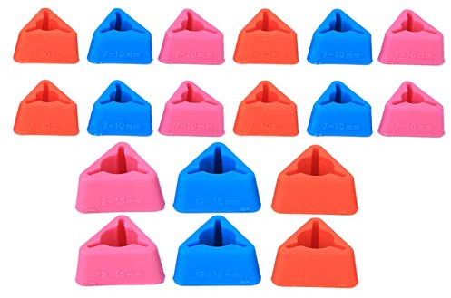Marvellous Stricknadeln Spitzenschutz,18 Stück Nadelkappen Silikon Nadelspitzenschutz Dreiecksspitzenschutz mit Aufbewahrungstasche,zum Nähen