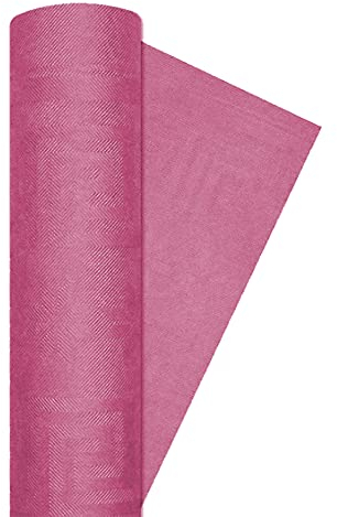 Ciao Roll Paper Tablecover Damask (120cm x 7m), Fuchsia pink