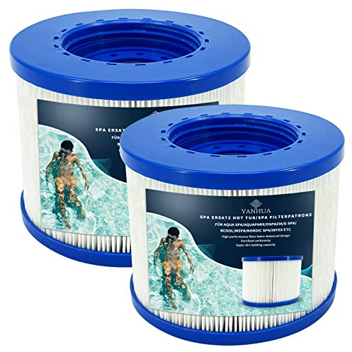 YANHUA Filtre de Spa à Visser,Compatible pour Cosy Spa, Clever Spa et de Plus,Filtre à Vis pour Spa Gonflable pour Spa Rechange Filtre (2)