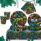 MORAINJAY 69P Dinosaur Party Tableware Set for Boys,Birthday Table Decors for Kids with Paper Plates Cups Napkins Tablecloth,Dinosaur Theme Party Supplies for 16 Guests
