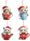 CutitiUU Christmas Tree Cat Pendants, 4 Pcs Cat Christmas Decoration, Acrylic Christmas Tree Cat Decoration, Cute Christmas Pendant Decoration, Christmas Cat Ornaments for Xmas Home Decor