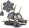 KASANOVA batterie de casseroles à induction Evolution, batterie de casseroles antiadhésives, casseroles pour induction et toutes les plaques de cuisson, haute qualité. (12 pièces)